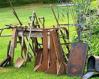 Vintage garden tools implements