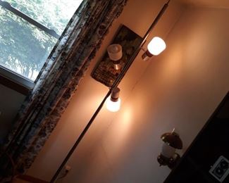 Modern tension pole lamp, chrome 