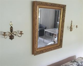 Decorative mirror gilded frame