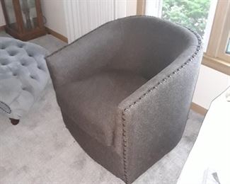 Modern  "look" Swivel chairs, pair available 