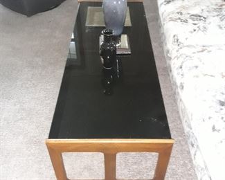 Modern Black-glass top  coffee table 