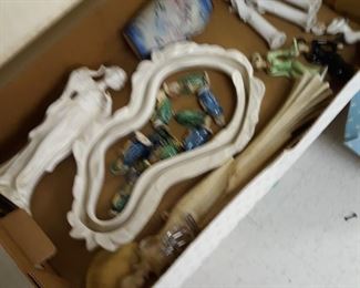 Asian art figures,  mudmen among other