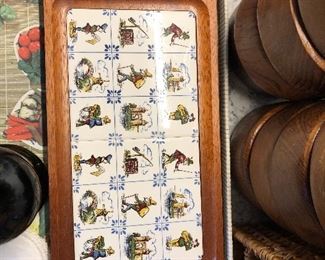 Danish tile cheese board