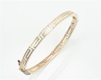 Sterling Egyptian inspired cuff bracelet
