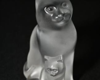 Crystal Sevres frosted cats