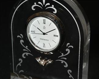 Mikimoto pearl desk clock-do you see the pearl?