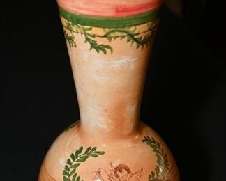 Coral cherub vase-Rubino Alabaster