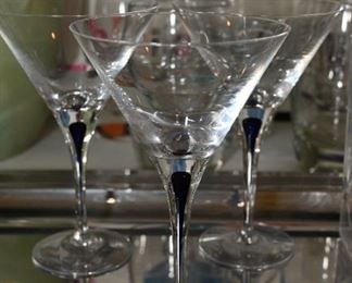 Orrefors intermezzo martini glasses x 3