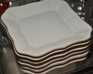 Scalloped edge dessert plates from Portugal