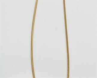14k yellow gold serpentine necklace