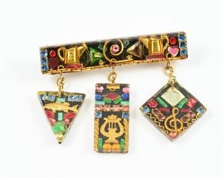 Vintage Maximal Arts Hobbies brooch