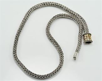 David Yurman sterling & gold necklace