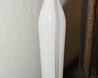 Tall blown glass vase