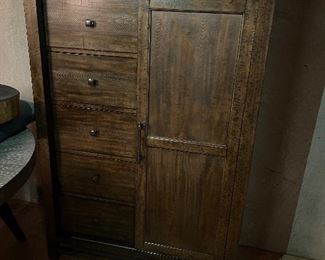 Wooden Cabinet Dresser - all in one $100 -door needs to be oiled wd40'd