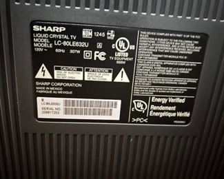 80” smart flat screen TV’s. Excellent working condition