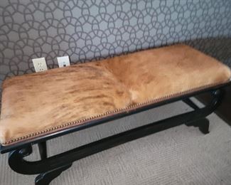Cowhide bench