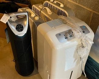 Dehumidifier and fans