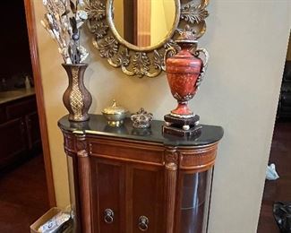 Entry cabinet and decor