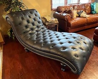 Tufted chaise....