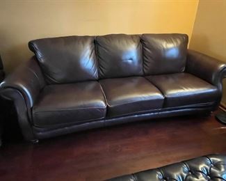 (2) leather couches......