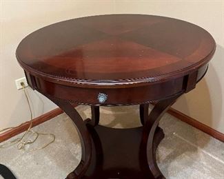 Round wood occasional table