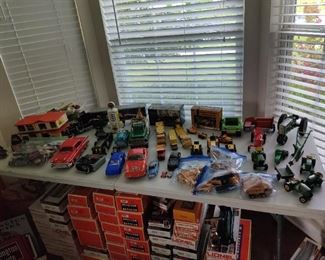 John Deere, Tonka, Matchbox, remote control car, and other vintage model or toy cars