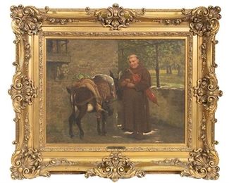 Auguste Paul Anastasi, Friar Portrait, oil on canvas