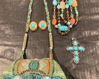 More jewelry and a beaded Mary Frances purse (one of several)