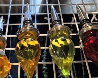 Colorful bottle stoppers