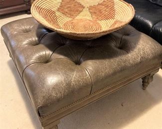 Large ottoman; basket