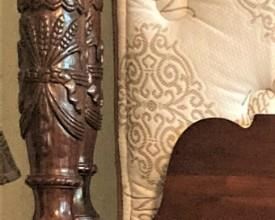 Beautifully carved  rice bed posts