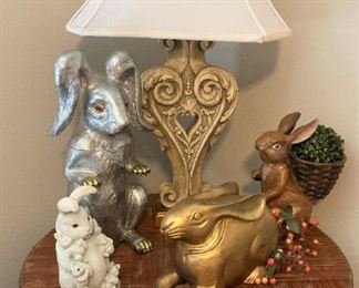 Lamp; bunnies