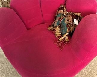 Hand shaped hot pink chair
