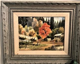 Framed watercolor