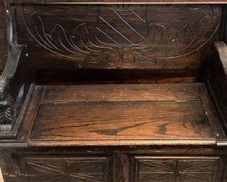 Raised back turns this into a bench.