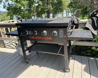 Blackstone gas griddle grill in cooking station