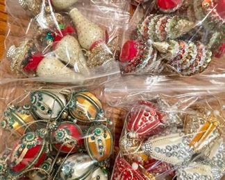 awesome vintage beaded Christmas ornaments