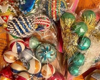 vintage Christmas ornaments