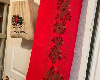 poinsettia tablecloth