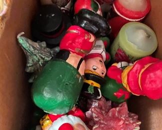 vintage Christmas figural candles