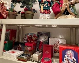 snowglobes, teddy bears, Christmas cookie jar