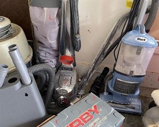 Kirby Sentria vacuum with attachments, Shark vacuum
