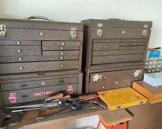 Craftsman toolboxes full of tools