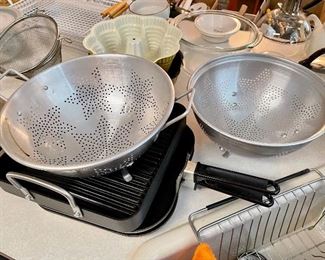 large aluminum colanders