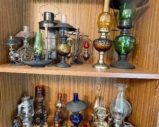 lots of oil lamps