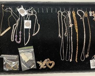 Sterling bracelets, necklaces, pendants