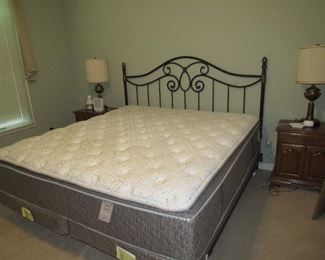 King size bed with like new mattress