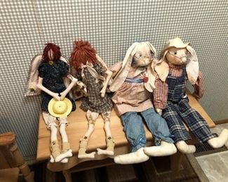 Sale 2 Dolls and bunny collectibles