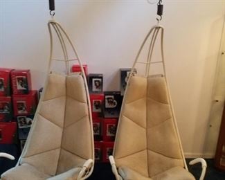 Mid century Home Crest hanging chairs 