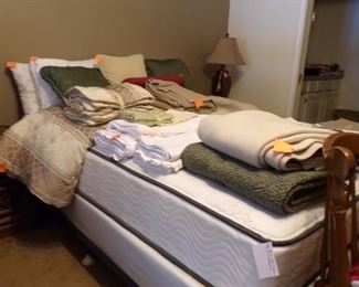 queen bed, nice mattress, no headboard